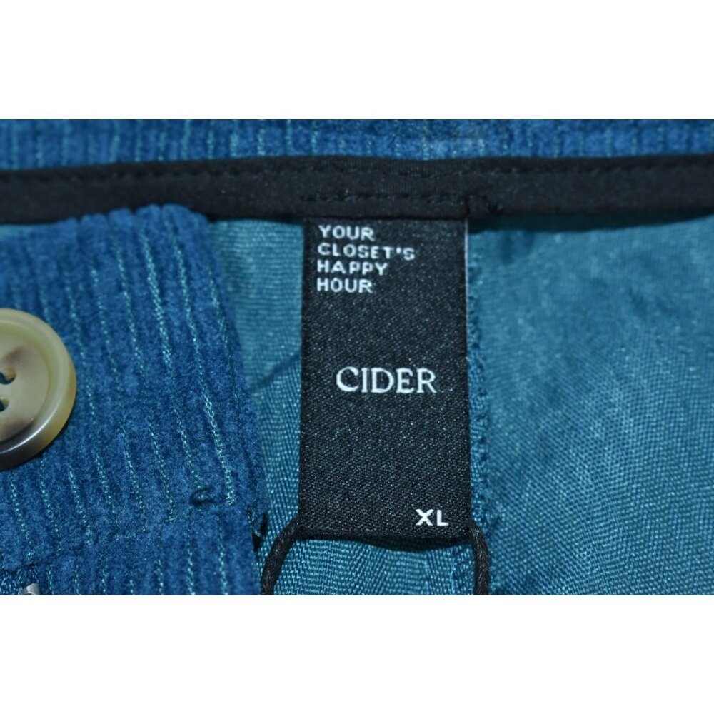 Cider Ditsy Floral Women Pants Size XL Embroidered Corduroy Wide-Leg Trousers - Picture 8 of 15